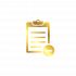 gold-color-simple-clipboard-icon-vector-template